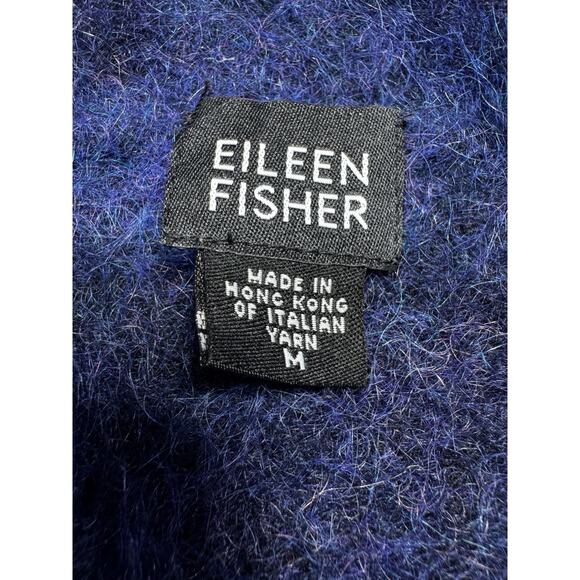 Eileen Fisher VTG Med Mohair Purple Haze Sweater Italian Yarn Made In Hong Kong - Picture 2 of 7